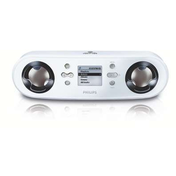 Philips 1 Gb MP3 player with powerful speakers 1GB White