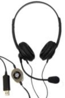 Tiptel USB Binaurale Headset Binaural Black headset