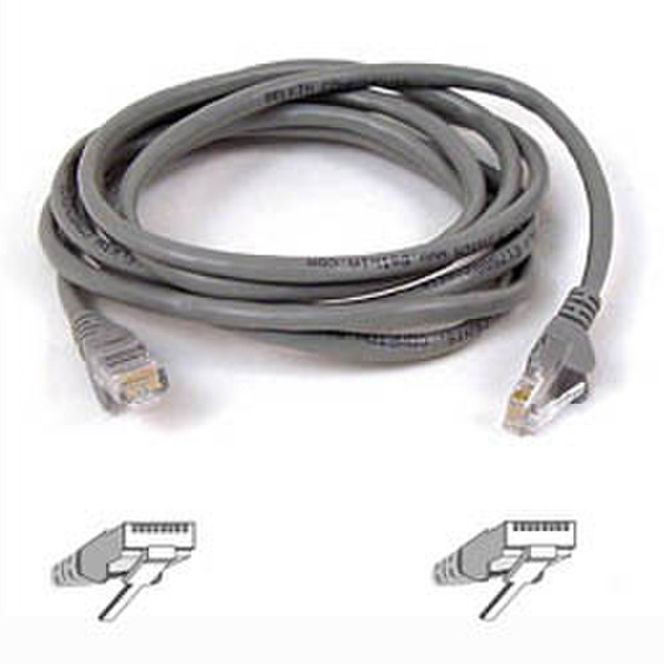 Belkin RJ45 CAT-5e Patch Cable, 50 cm(20 inch), Gray, Snagless Molded Серый стяжка для кабелей