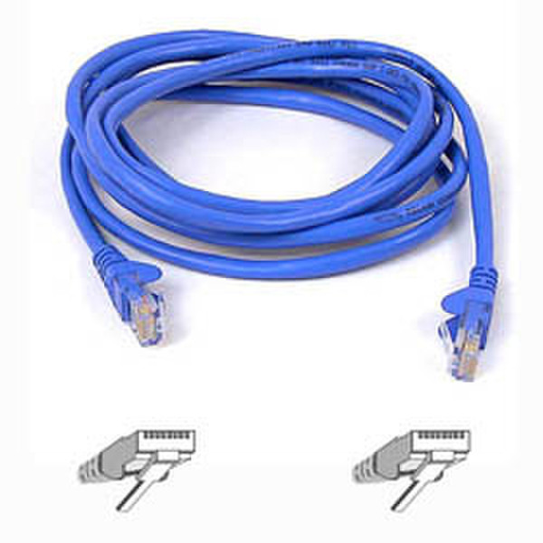 Belkin RJ45 CAT-5e Patch Cable, 50 cm(20 inch), Blue, Snagless Molded Blau Kabelbinder