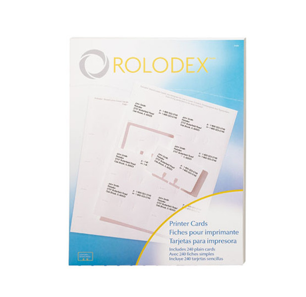 Rolodex 2 1/4 x 4 laser визитная карточка