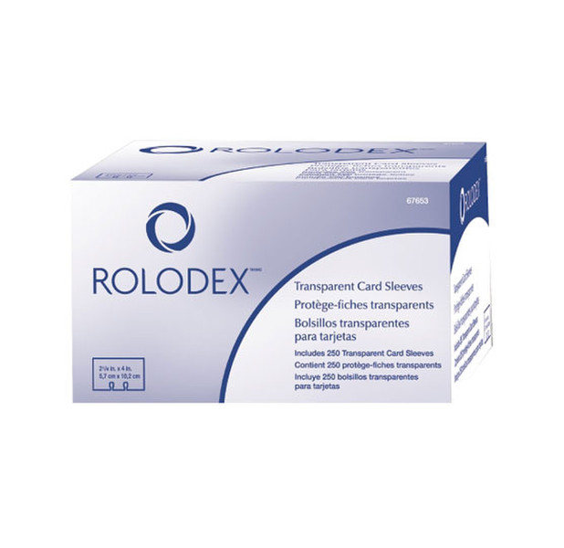 Rolodex 2 1/4 x 4 transparent business card