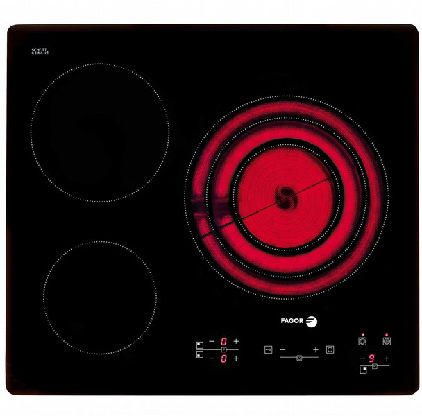 Fagor 2VFT-330AS Встроенный Ceramic hob Черный