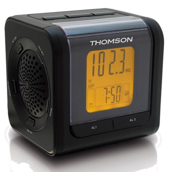 Thomson Clock radio CP202 Часы Аналоговый Черный радиоприемник