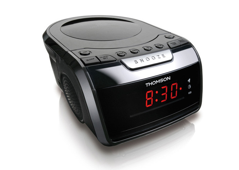 Thomson Clock radio CR300CD Analog 0.25W Black CD radio