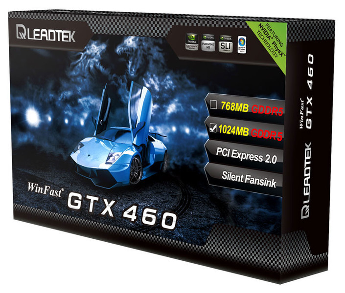 Leadtek GTX 460 OC GeForce GTX 460 1ГБ GDDR5 видеокарта