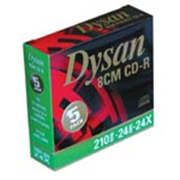 Dysan 8cm Pocket CD 210МБ 5шт
