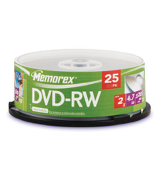 Memorex 2X DVD-RW 25 Pack Cakebox 4.7GB 25pc(s)