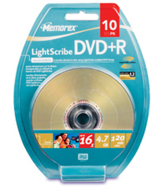 Memorex DVD+R LightScribe 4.7GB 10Stück(e)