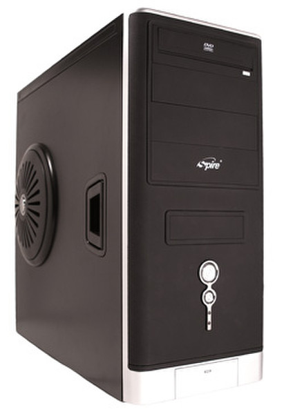 Spire BlackFin Midi-Tower Black,Silver computer case