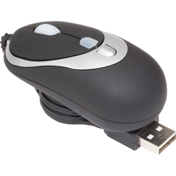 Targus Retractable Stow-N-Go Ultra-Portable Mouse USB Оптический 1500dpi компьютерная мышь