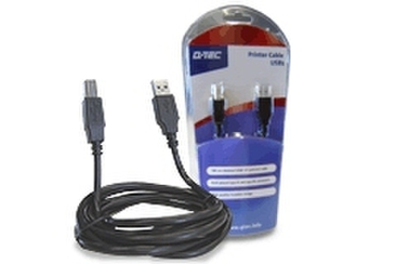 Q-Tec 907P USB Printer Cable (Retail) 1.8м кабель USB