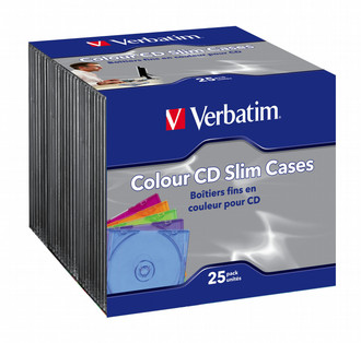 Verbatim Coloured Slim CD/DVD Cases 25pk