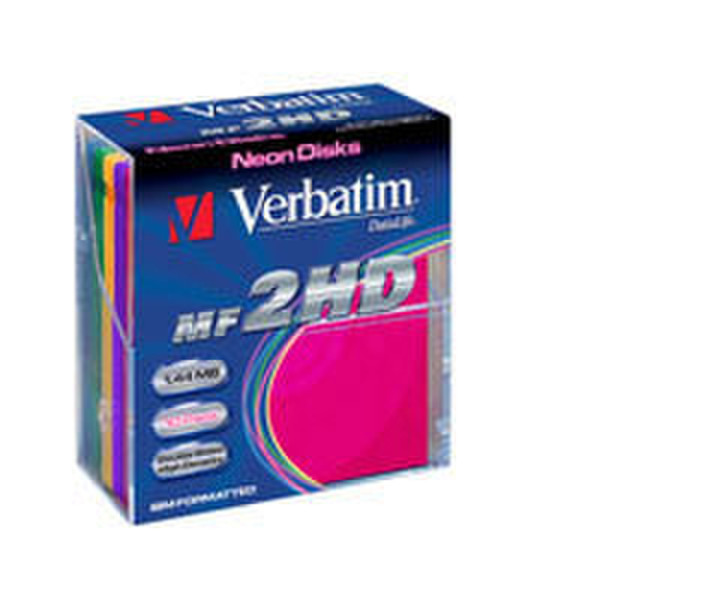 Verbatim 10x Floppy Disk Neon