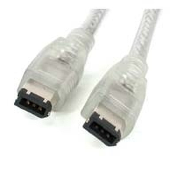 StarTech.com 15 ft. Transparent IEEE-1394 Firewire Cable 6-6 Pin 4.6м Прозрачный FireWire кабель
