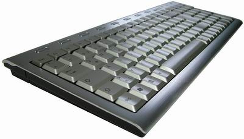 Hiper Alloy Keyboard with Multimedia hot keys USB/PS2 USB Silber Tastatur