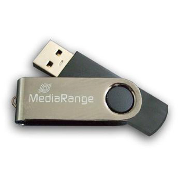 MediaRange MR911 32ГБ USB 2.0 Type-A Коричневый, Cеребряный USB флеш накопитель