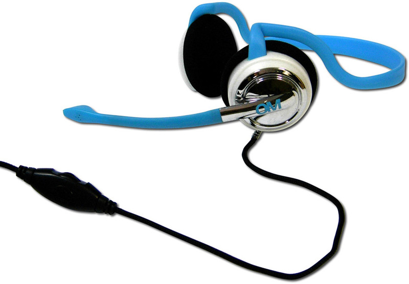 Mad.X OMHS-01 Binaural Blau, Chrom, Weiß Mobiles Headset