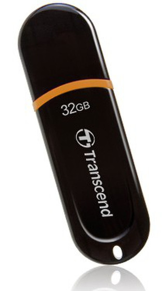 Transcend Hi-Speed Series JetFlash 300 32ГБ USB 2.0 Type-A Черный, Оранжевый USB флеш накопитель
