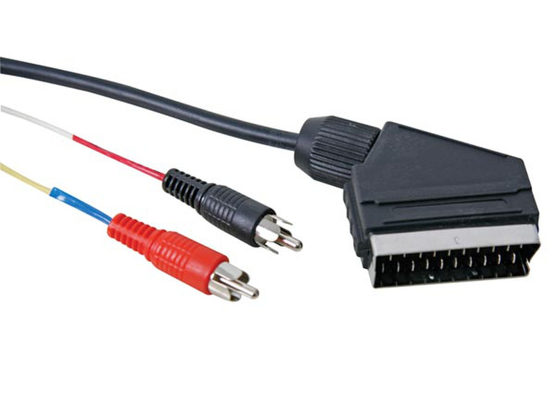 Velleman AVW060 5м 2 x RCA SCART (21-pin) Черный адаптер для видео кабеля
