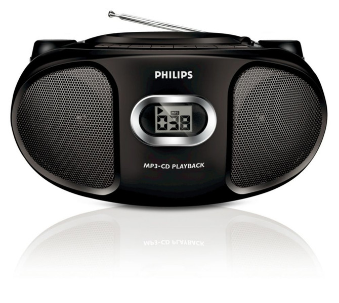 Philips AZ302/55 2Вт Черный домашний музыкальный центр