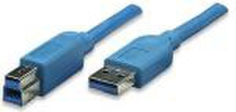IC Intracom SuperSpeed USB Device Cable A/B 2m 2m USB A USB B Blau