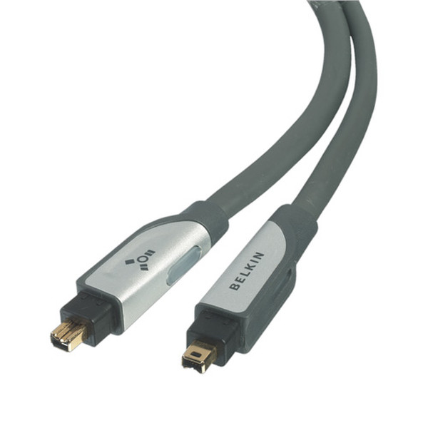 Belkin Signature Series 4-Pin to 4-Pin FireWire Cable 1.8m Grey firewire cable