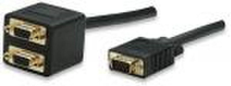 IC Intracom Video Splitter Cable 0.3m VGA (D-Sub) VGA (D-Sub) Black