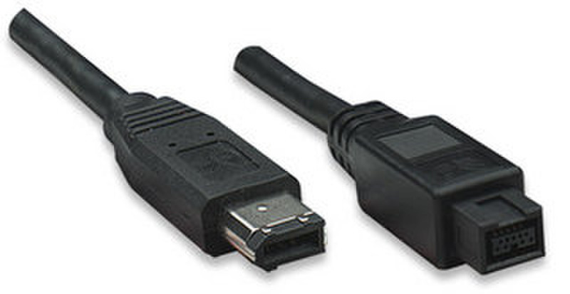 IC Intracom 391948 1.8m Black firewire cable