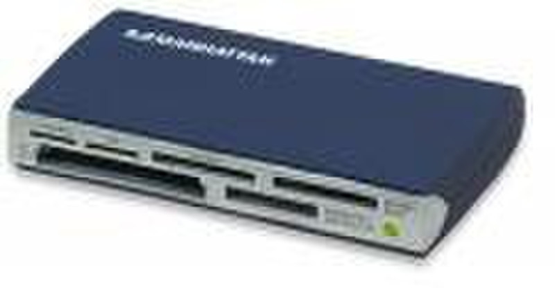 IC Intracom MANHATTAN Multi-Card Reader/Writer USB 2.0 Blau Kartenleser