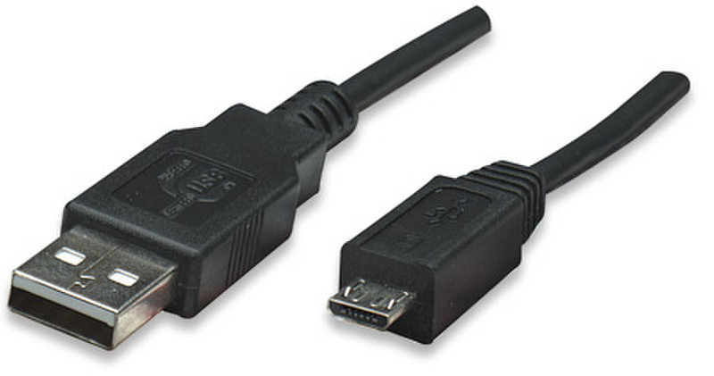IC Intracom USB 2.0 A - micro-B 1.8м USB A Micro-USB B Черный