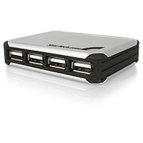 StarTech.com USB 2.0 4-port HUB 480Мбит/с Cеребряный хаб-разветвитель
