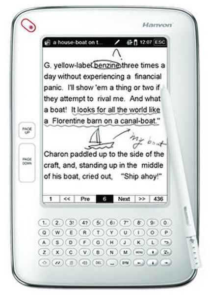 Hanvon WISEreader N526 5" Сенсорный экран Белый электронная книга