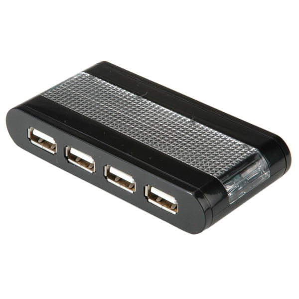 Value USB 2.0 Blue Light Slim Hub, 4 Ports