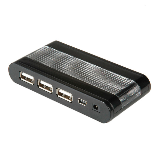 Value USB 2.0 Blue Light Slim Hub, 7fach