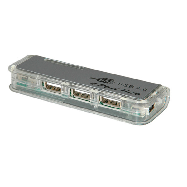Value USB 2.0 Pocket Hub 480Mbit/s silver