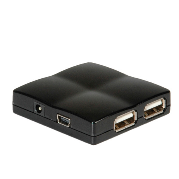Value USB2.0 Mini Hub 480Mbit/s Schwarz