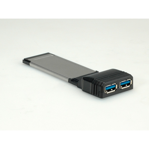 Value ExpressCard/34, USB 3.0, 2 Ports Schnittstellenkarte/Adapter