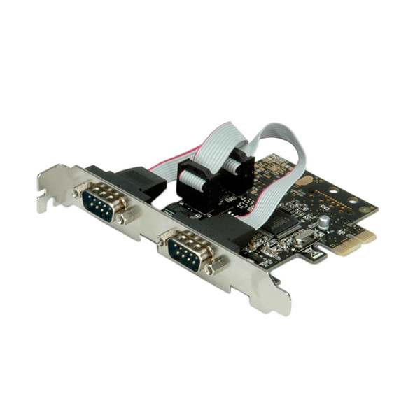 Value PCI-Express Adapter, 2x Serial RS232 D-Sub 9 Ports interface cards/adapter