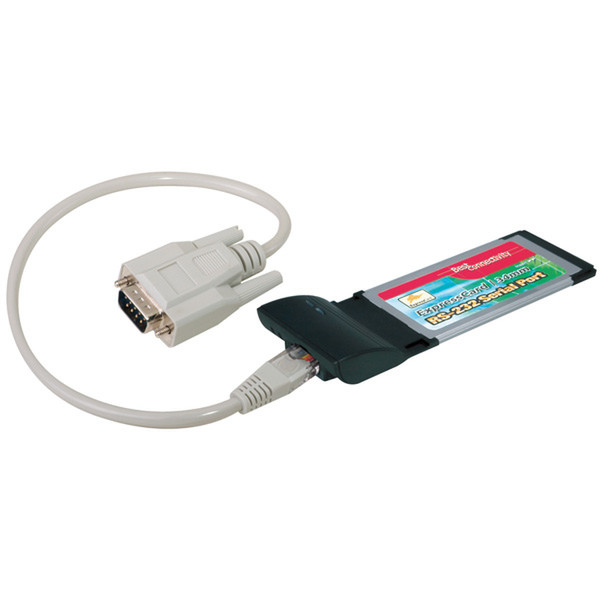 Value ExpressCard/34, 1x Serial RS232 D-Sub 9 Port интерфейсная карта/адаптер