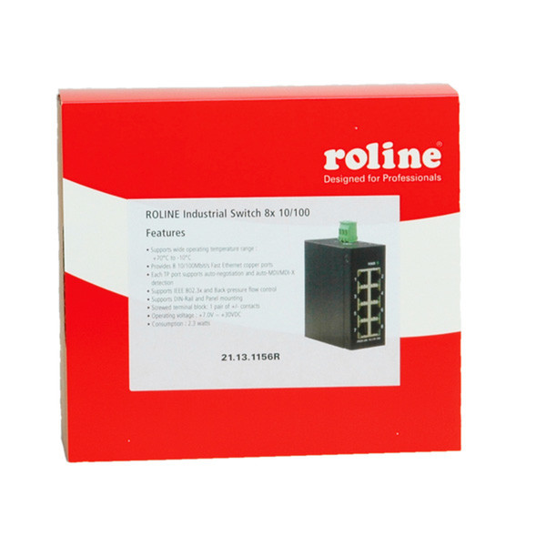 ROLINE Industrie Switch 8x RJ-45, unmanaged