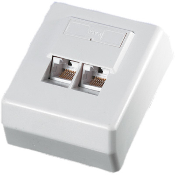 Value Cat.6 Surface Mount Wall Jack, unshielded white