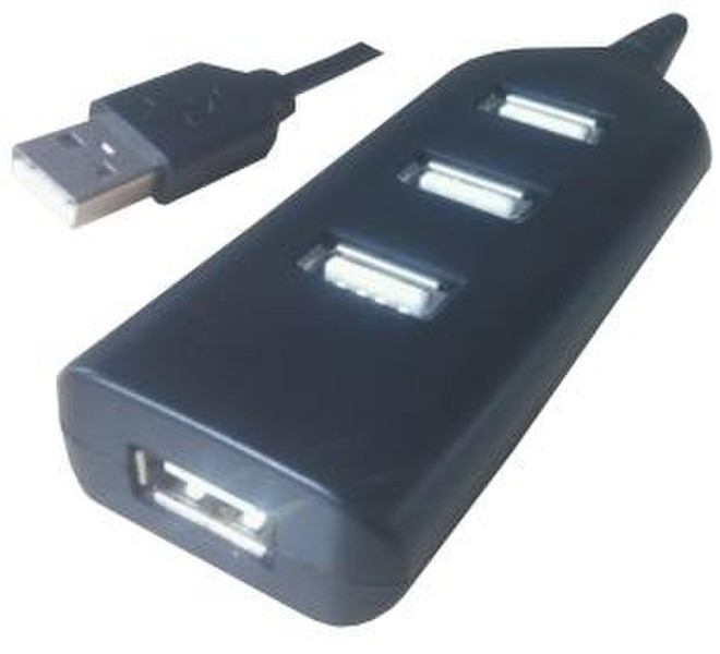 M-Cab 7001088 USB 2.0 480Мбит/с Черный хаб-разветвитель