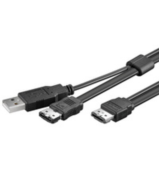 Wentronic 0.5m HDD SATA/USB 0.50m SATA Black SATA cable