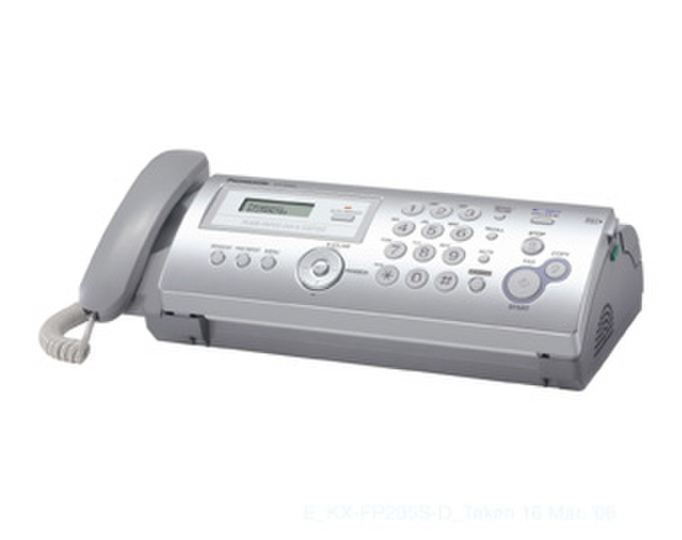 Panasonic KX-FP205 Compact Plain Paper Fax Thermodruck Silber Faxgerät