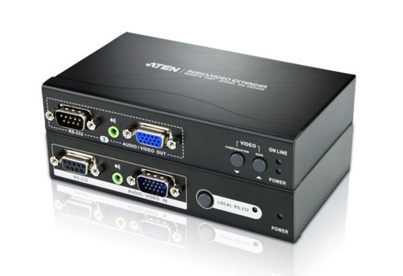 Aten VE200R AV-Receiver Schwarz Audio-/Video-Leistungsverstärker