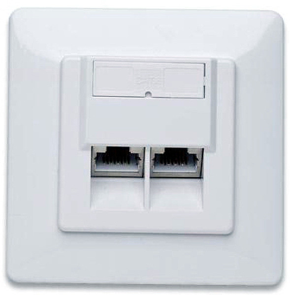 IC Intracom 2xRJ45 White outlet box
