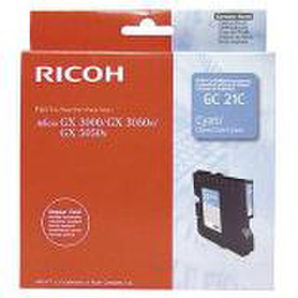 Ricoh Regular Yield Print Cartridge Cyan 1k Бирюзовый струйный картридж