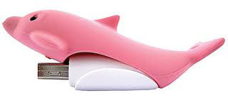 Fruitshop International Bone Collection "Dolphin" 4ГБ USB 2.0 Type-A Розовый, Белый USB флеш накопитель