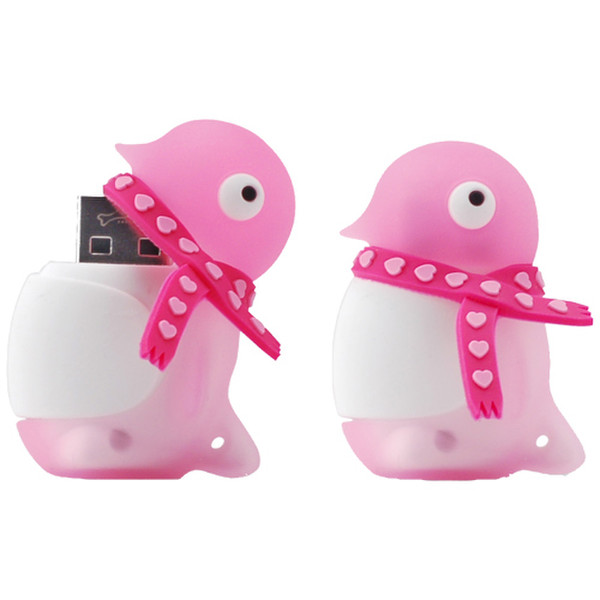Fruitshop International Penguin Driver 4ГБ USB 2.0 Type-A Розовый USB флеш накопитель